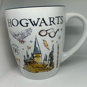 Hogwarts Large White Ceramic Mug